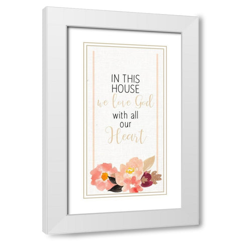 In the House 1 White Modern Wood Framed Art Print with Double Matting by Allen, Kimberly