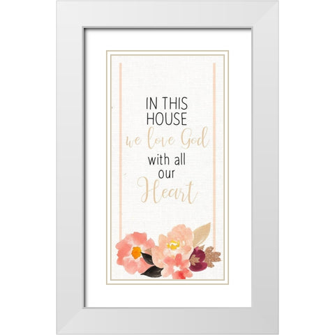 In the House 1 White Modern Wood Framed Art Print with Double Matting by Allen, Kimberly