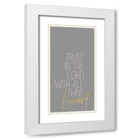Trust Rose 1 White Modern Wood Framed Art Print with Double Matting by Allen, Kimberly