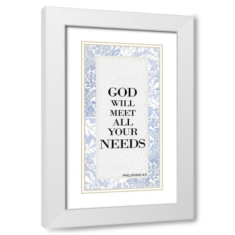 God Will 3 White Modern Wood Framed Art Print with Double Matting by Allen, Kimberly