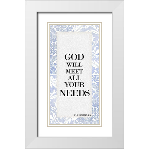 God Will 3 White Modern Wood Framed Art Print with Double Matting by Allen, Kimberly