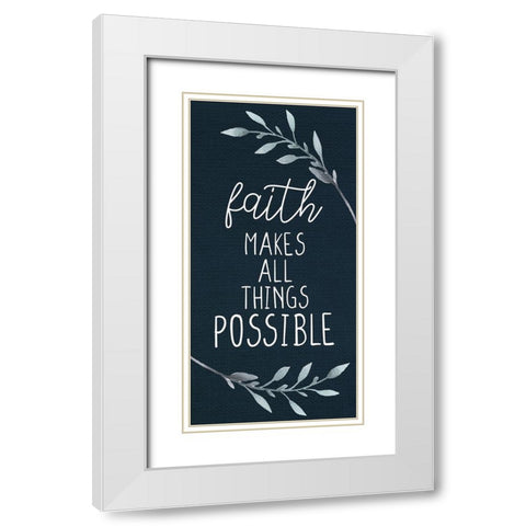 Faith Lilacs 1 White Modern Wood Framed Art Print with Double Matting by Allen, Kimberly