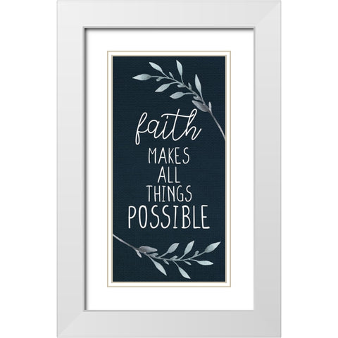 Faith Lilacs 1 White Modern Wood Framed Art Print with Double Matting by Allen, Kimberly