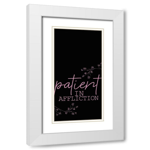 Patient Blossoms 1 White Modern Wood Framed Art Print with Double Matting by Allen, Kimberly