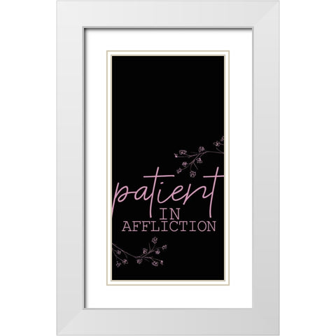 Patient Blossoms 1 White Modern Wood Framed Art Print with Double Matting by Allen, Kimberly