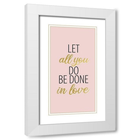 All 1 White Modern Wood Framed Art Print with Double Matting by Allen, Kimberly