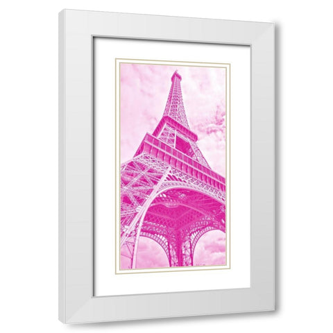 Paris Peonies 1 White Modern Wood Framed Art Print with Double Matting by Allen, Kimberly