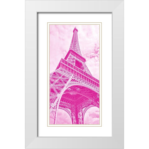 Paris Peonies 1 White Modern Wood Framed Art Print with Double Matting by Allen, Kimberly