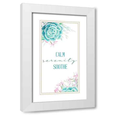 Relax Recharge 6 White Modern Wood Framed Art Print with Double Matting by Allen, Kimberly