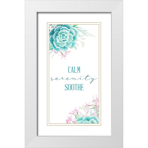 Relax Recharge 6 White Modern Wood Framed Art Print with Double Matting by Allen, Kimberly