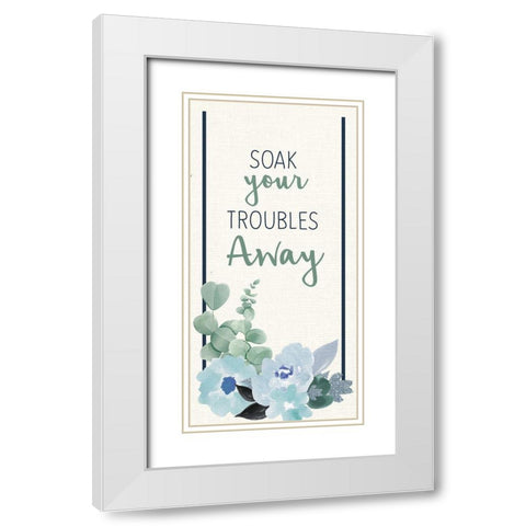 Wash 1 White Modern Wood Framed Art Print with Double Matting by Allen, Kimberly