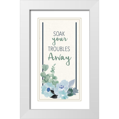 Wash 1 White Modern Wood Framed Art Print with Double Matting by Allen, Kimberly