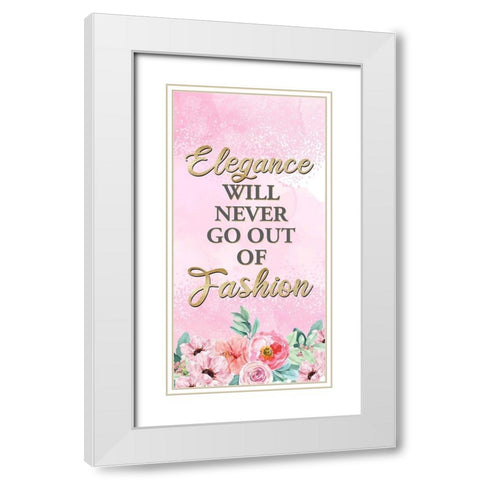 Elegance 1 White Modern Wood Framed Art Print with Double Matting by Allen, Kimberly