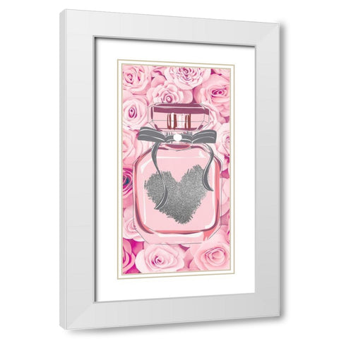 Perfume Roses White Modern Wood Framed Art Print with Double Matting by Allen, Kimberly