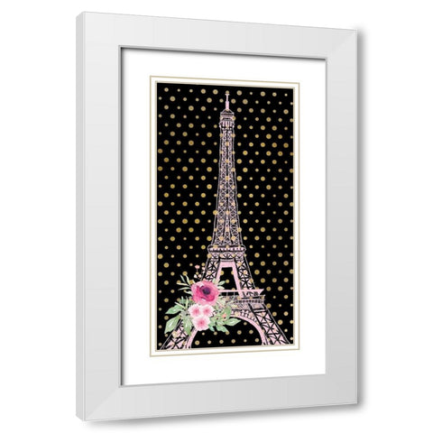 Paris 1 White Modern Wood Framed Art Print with Double Matting by Allen, Kimberly