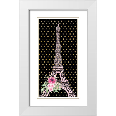 Paris 1 White Modern Wood Framed Art Print with Double Matting by Allen, Kimberly