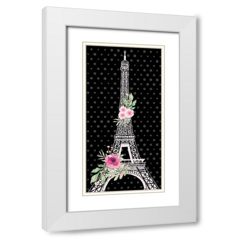 Paris Beauty 1 White Modern Wood Framed Art Print with Double Matting by Allen, Kimberly