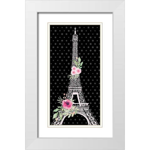 Paris Beauty 1 White Modern Wood Framed Art Print with Double Matting by Allen, Kimberly