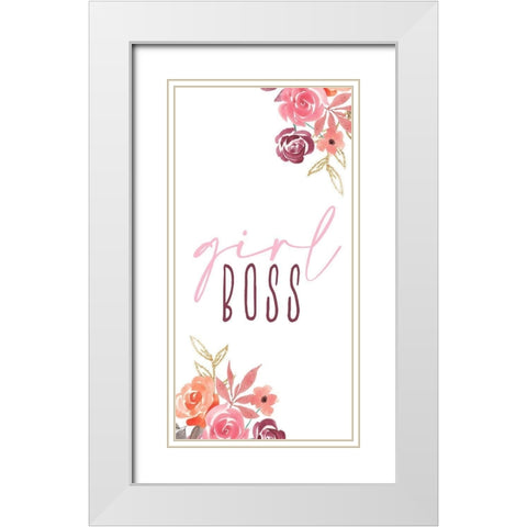 Just a Girl 6 White Modern Wood Framed Art Print with Double Matting by Allen, Kimberly