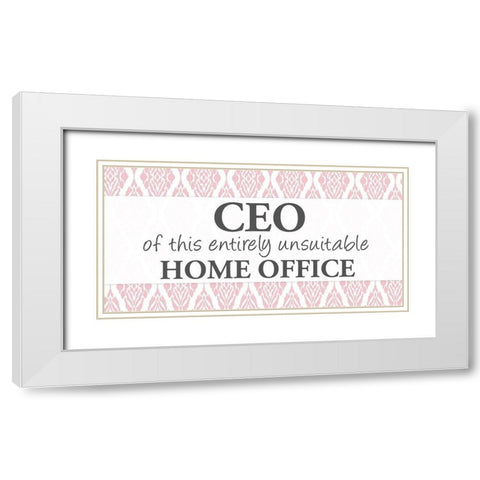 CEO White Modern Wood Framed Art Print with Double Matting by Allen, Kimberly