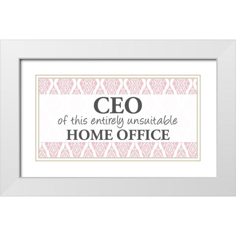 CEO White Modern Wood Framed Art Print with Double Matting by Allen, Kimberly