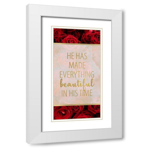 In His Time 1 v2 White Modern Wood Framed Art Print with Double Matting by Allen, Kimberly