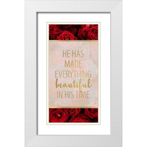 In His Time 1 v2 White Modern Wood Framed Art Print with Double Matting by Allen, Kimberly