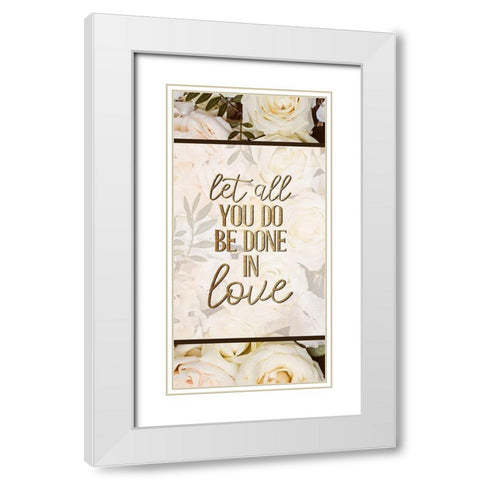 Let All 1 White Modern Wood Framed Art Print with Double Matting by Allen, Kimberly