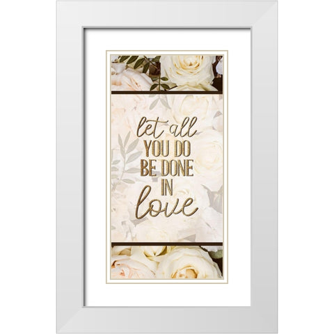 Let All 1 White Modern Wood Framed Art Print with Double Matting by Allen, Kimberly