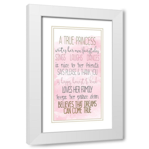 Always Princess 6 White Modern Wood Framed Art Print with Double Matting by Allen, Kimberly
