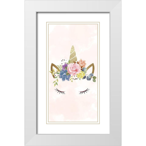 Unicorn Queen 1 White Modern Wood Framed Art Print with Double Matting by Allen, Kimberly