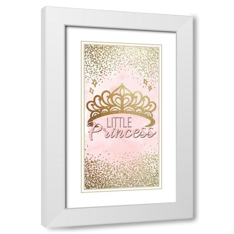 Little Princess Pink 1 White Modern Wood Framed Art Print with Double Matting by Allen, Kimberly