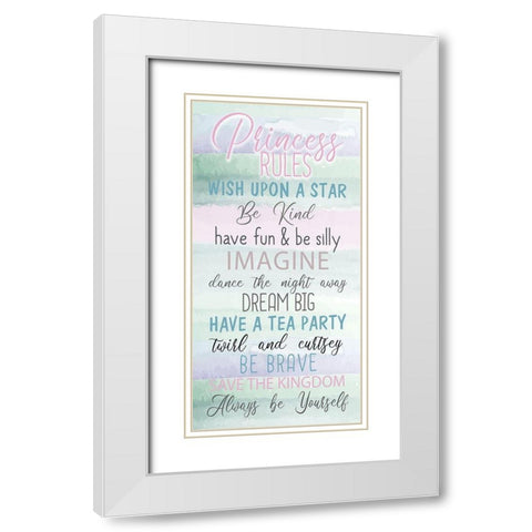 Fairytale Princess 1 White Modern Wood Framed Art Print with Double Matting by Allen, Kimberly