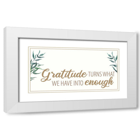 KA-RN-Enough White Modern Wood Framed Art Print with Double Matting by Allen, Kimberly