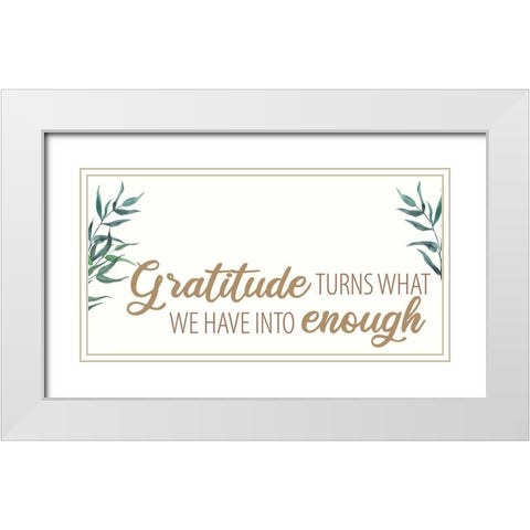 KA-RN-Enough White Modern Wood Framed Art Print with Double Matting by Allen, Kimberly