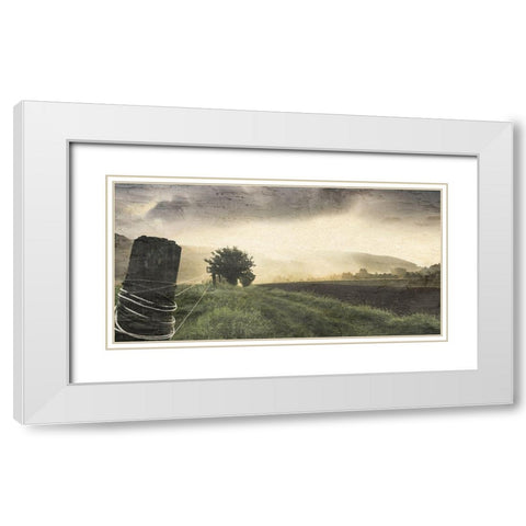 Sunset Farm White Modern Wood Framed Art Print with Double Matting by Allen, Kimberly