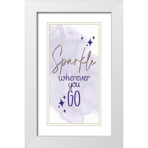 Magical Unicorn 6 White Modern Wood Framed Art Print with Double Matting by Allen, Kimberly