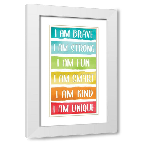 Rainbow Brave 1 White Modern Wood Framed Art Print with Double Matting by Allen, Kimberly