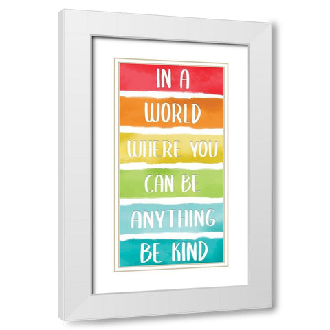 Rainbow Brave 6 White Modern Wood Framed Art Print with Double Matting by Allen, Kimberly