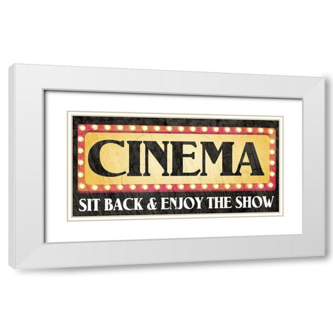 Cinema White Modern Wood Framed Art Print with Double Matting by Allen, Kimberly