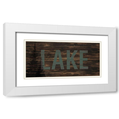 Lake Lodge 1 White Modern Wood Framed Art Print with Double Matting by Allen, Kimberly