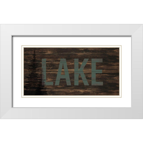 Lake Lodge 1 White Modern Wood Framed Art Print with Double Matting by Allen, Kimberly
