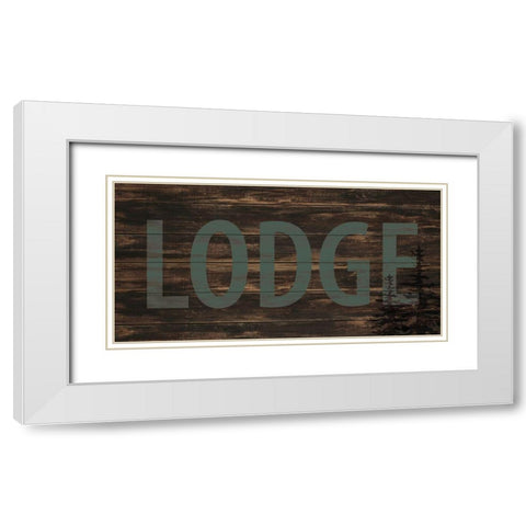 Lake Lodge 2 White Modern Wood Framed Art Print with Double Matting by Allen, Kimberly