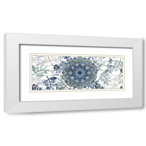 Mandala Leaves 2 White Modern Wood Framed Art Print with Double Matting by Allen, Kimberly