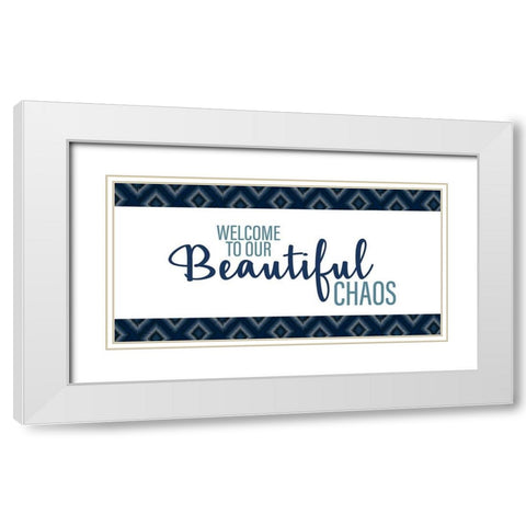 Chaos White Modern Wood Framed Art Print with Double Matting by Allen, Kimberly