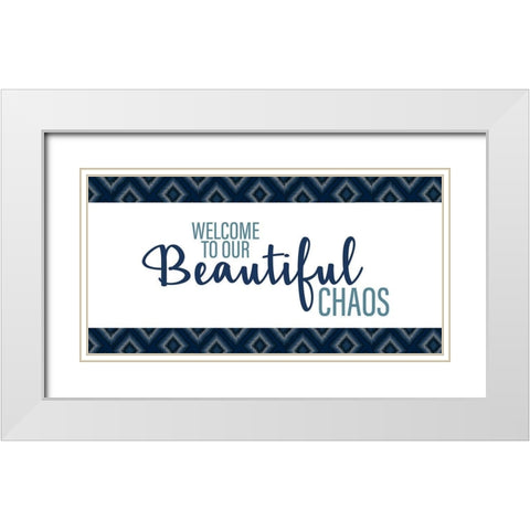 Chaos White Modern Wood Framed Art Print with Double Matting by Allen, Kimberly