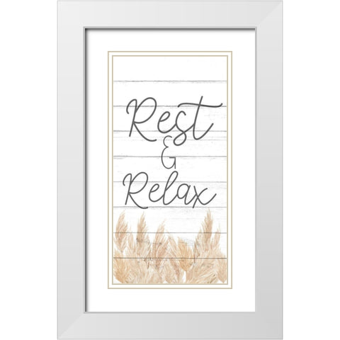 Rest 1 v2 White Modern Wood Framed Art Print with Double Matting by Allen, Kimberly