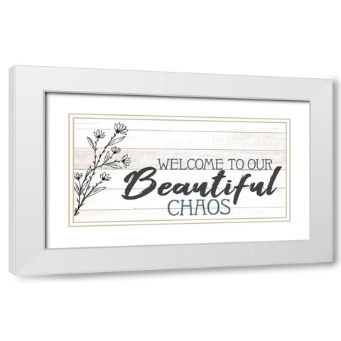 Our Chaos White Modern Wood Framed Art Print with Double Matting by Allen, Kimberly