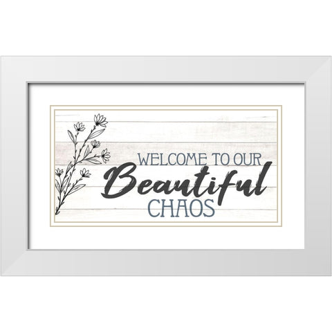 Our Chaos White Modern Wood Framed Art Print with Double Matting by Allen, Kimberly