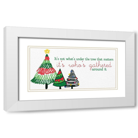 Under the Tree White Modern Wood Framed Art Print with Double Matting by Allen, Kimberly